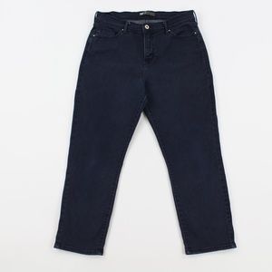 Levis Dark Wash Tapered Leg High Rise Mom Jean